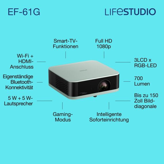 Epson Home Cinema Lifestudio Pop — EF-61G Eisgrün, 14 image