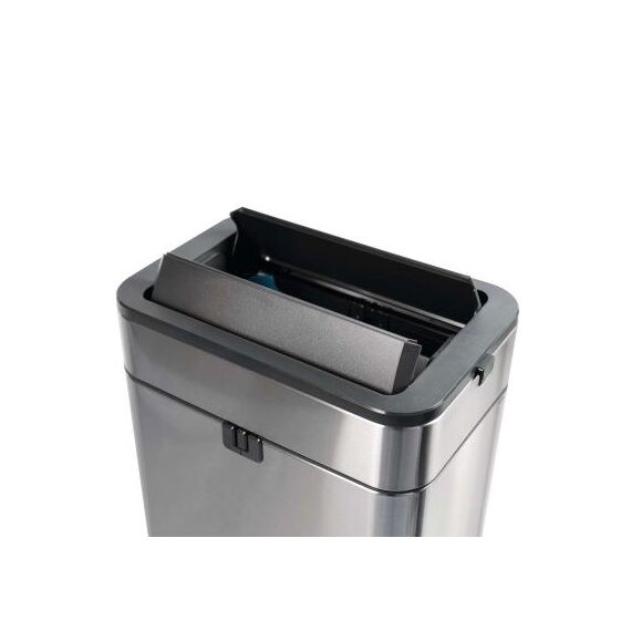 MAUL 9504094 Abfallbehälter Rechteckig Edelstahl Schwarz, Silber, 4 image