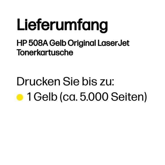 HP 508A Gelb Original LaserJet Tonerkartusche, 3 image