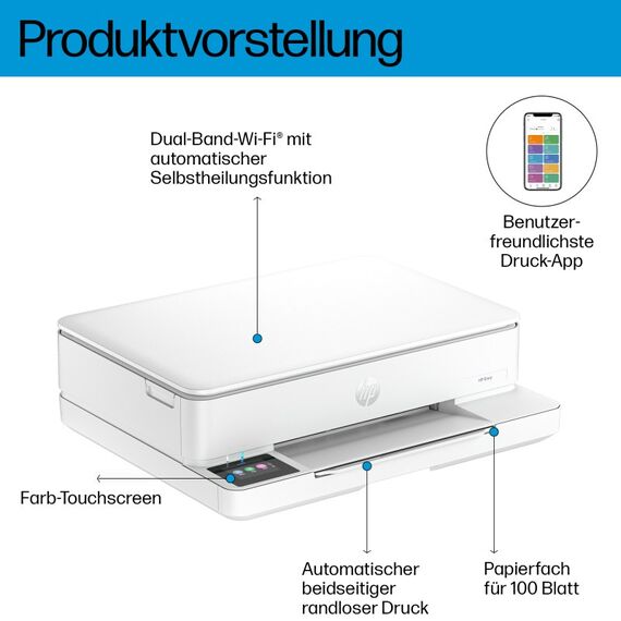 HP ENVY 6110e Wireless All-in-One Farbe Drucker, Instant Ink; Fotodruck, 4 image