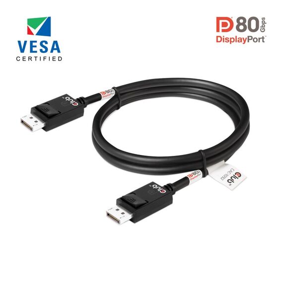 CLUB3D DisplayPort™ 2.1 Bi-Direktionales VESA DP80 zertifiziertes Kabel 4K240Hz, 8K60Hz oder 10K60Hz M/M 1.6m, 5 image