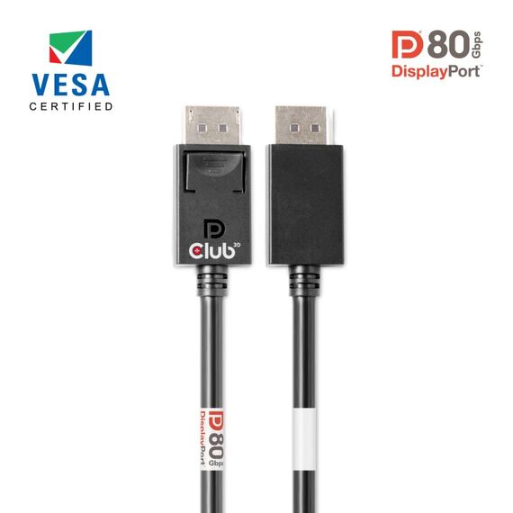 CLUB3D DisplayPort™ 2.1 Bi-Direktionales VESA DP80 zertifiziertes Kabel 4K240Hz, 8K60Hz oder 10K60Hz M/M 1.6m, 7 image