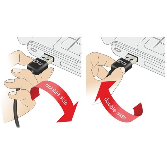 DeLOCK 2m USB 2.0 A - miniUSB m/m USB Kabel USB A Mini-USB A Schwarz, Länge: 2 m, 4 image