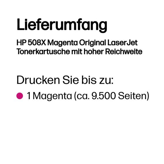 HP 508X Magenta Original LaserJet Tonerkartusche mit hoher Reichweite, 3 image