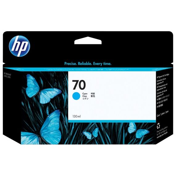HP 70 Cyan DesignJet Druckerpatrone, 130 ml