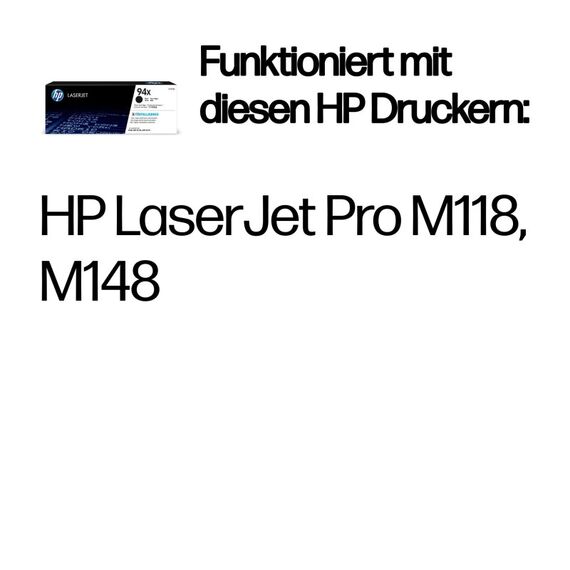 HP 94X Schwarz Original LaserJet Tonerkartusche mit hoher Reichweite, 2 image