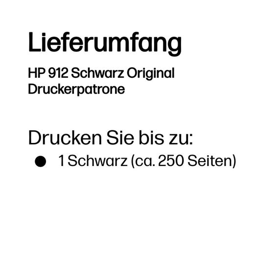 HP 912 Schwarz Original Druckerpatrone, 3 image