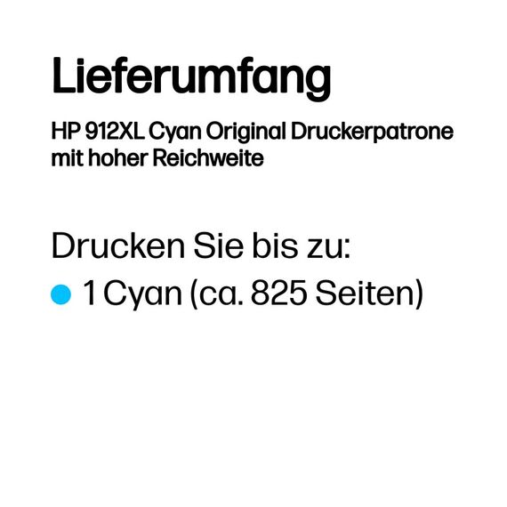 HP 912XL Cyan Original Druckerpatrone mit hoher Reichweite, 3 image