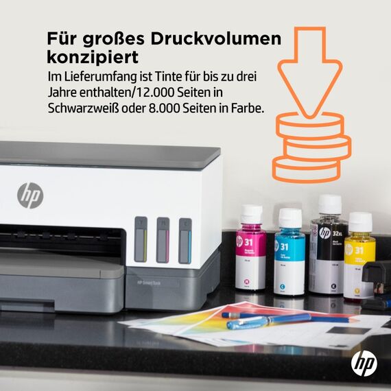 HP Smart Tank 7005 Wireless All-in-One Farbe Drucker, Beidseitiger Druck; Kopierer, Scanner, 9 image