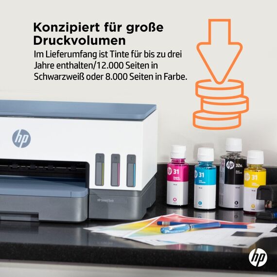HP Smart Tank 7006 Wireless All-in-One Farbe Drucker, Beidseitiger Druck; Kopierer, Scanner, 11 image