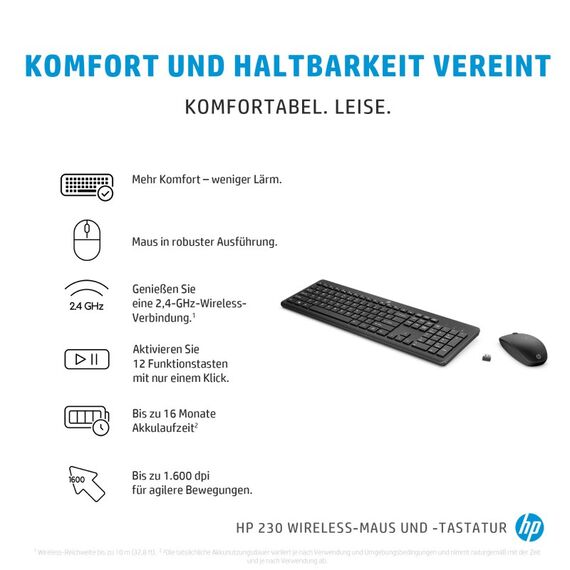 HP 230 Wireless-Maus und -Tastatur (kombiniert), 4 image