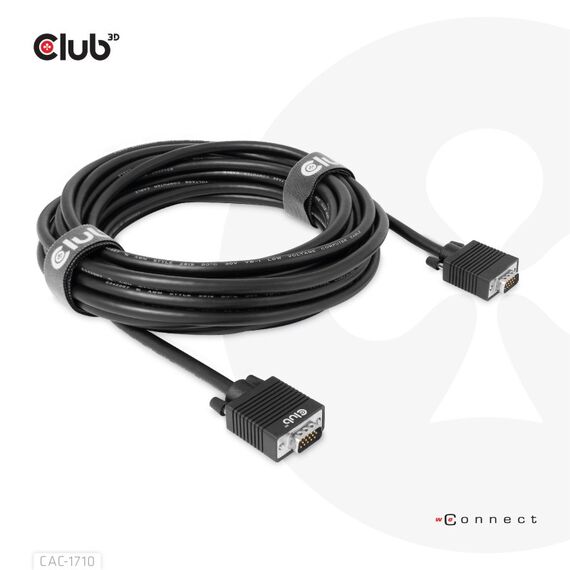 CLUB3D VGA Cable Bidirectional M/M 10m/32.8ft 28AWG, 6 image