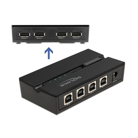 DeLOCK USB 2.0 Switch für 4 PC an 4 Geräte