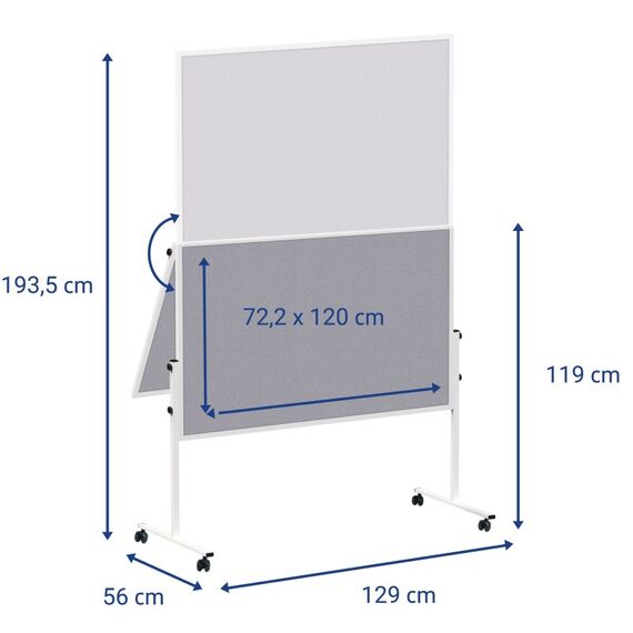MAUL 6366682 Whiteboard 1500 x 1200 mm, 2 image