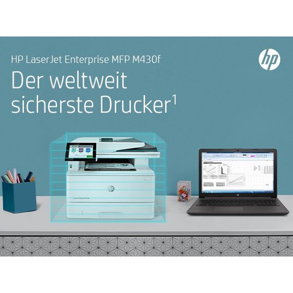 HP LaserJet Enterprise M430f Multifunction Schwarzweiß Drucker, Nur Ethernet; Kopierer, Scanner, 13 image