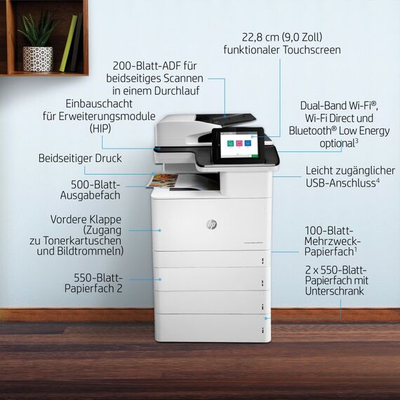 HP Color LaserJet Enterprise LaserJet Enterprise M776dn Multifunction Farbe Drucker, Nur Ethernet; Kopierer, Scanner, 11 image