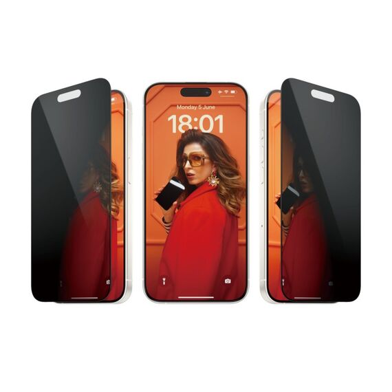 PanzerGlass ® Privacy Displayschutz iPhone 15 Pro | Ultra-Wide Fit m. EasyAligner