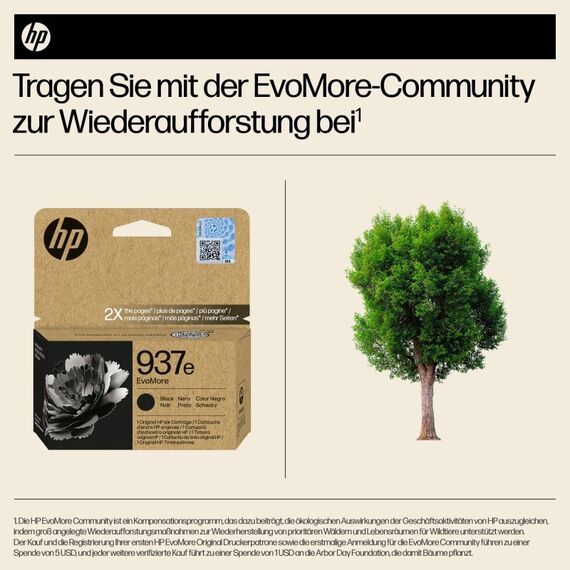 HP 937e EvoMore Schwarz Original Druckerpatrone, 2 image