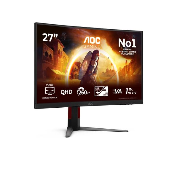 AOC G4 Gaming Computerbildschirm 68,6 cm (27") 2560 x 1440 Pixel Quad HD LED Schwarz, Rot, 2 image