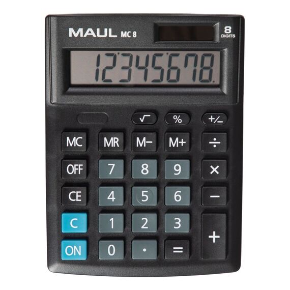 MAUL MC 8 Taschenrechner Tasche Display-Rechner Schwarz