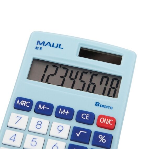 MAUL M 8 Taschenrechner Tasche Display-Rechner Blau, Weiß, Farbe: Blau, Weiß, 5 image