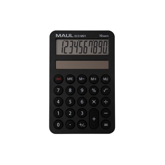 MAUL ECO MD1 Taschenrechner Tasche Einfacher Taschenrechner Schwarz, Farbe: Schwarz, 7 image