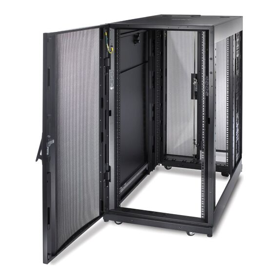 APC NetShelter SX, 24 HE Server Rack-Gehäuse, 600 mm x 1070 mm, mit schwarzen Seitenteilen, 4 image