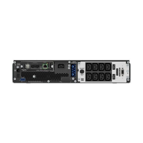 APC Smart-UPS On-Line, 1500VA, Rackmount 2HE, 230V, 8x C13 IEC-Anschlüsse, Netzwerkkarte, mit Schienenkit, ohne externen Lithium-Ionen-Akku