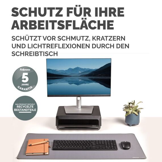 Fellowes Breyta Schreibtischunterlage Stoff, Polyester, Gummi Grau, 6 image