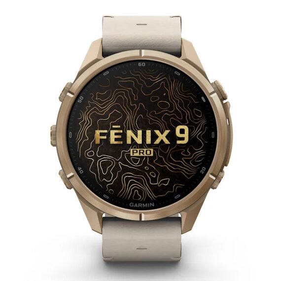 Garmin fēnix Fenix 9 Pro 3,3 cm (1.3") AMOLED 43 mm Digital 416 x 416 Pixel Touchscreen 4G Titan, Gold WLAN GPS, 2 image