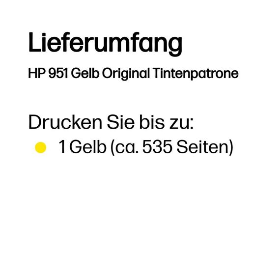 HP 951 Gelb Original Tintenpatrone, 3 image