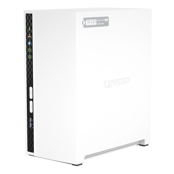 QNAP TS-233 NAS & Speicherserver Tower ARM Cortex-A55 2 GB 0 TB QNAP QTS Weiß, 3 image