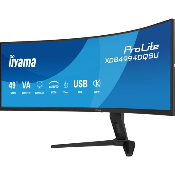 iiyama ProLite XCB4994DQSU-B1 Computerbildschirm 124,5 cm (49") 5120 x 1440 Pixel Dual QHD LCD Schwarz, 3 image