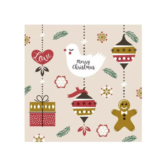 Paper + Design Servietten Xmas Hangings 33 x 33 cm 20 Stk.