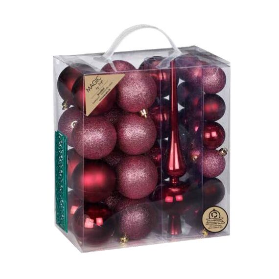 Inge‘s Christmas Decor 81241 G051 Weihnachtsschmuck-Set Kunststoff Rot 39 Stück(e)