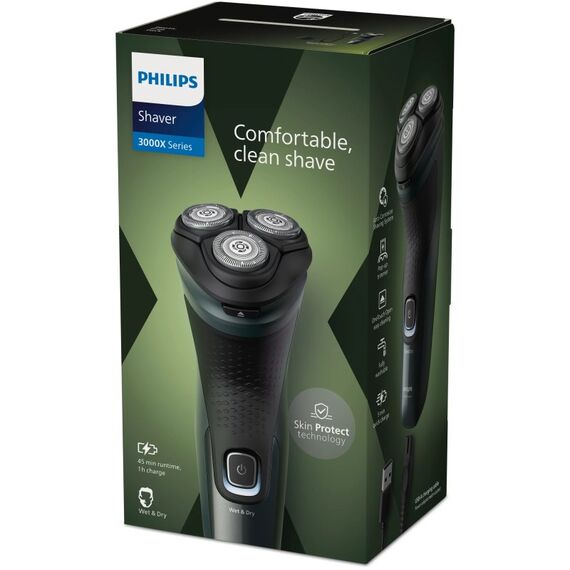 Philips Shaver 3000X Series X3052/00 Elektrischer Nass- und Trockenrasierer, 2 image