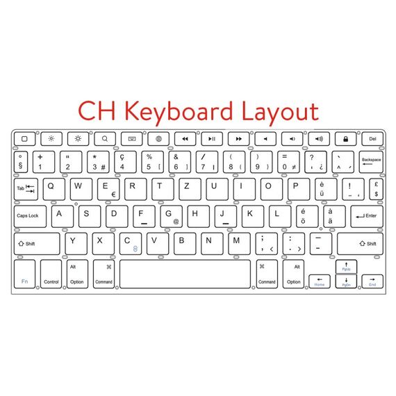 LMP 20730 Tastatur für Mobilgeräte QWERTZ Schweiz Bluetooth Schwarz, 5 image