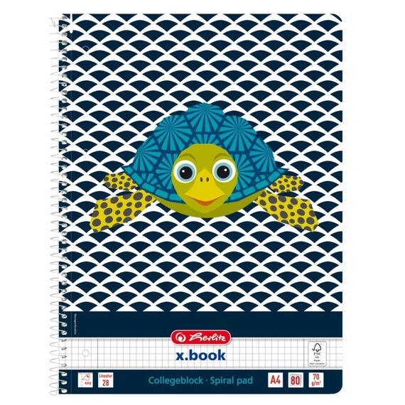 Herlitz 50039203 Notizbuch A4 80 Blätter Mehrfarbig