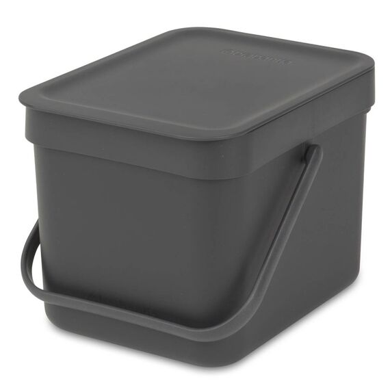 Brabantia 109720 Mülleimer 6 l Rechteckig Grau