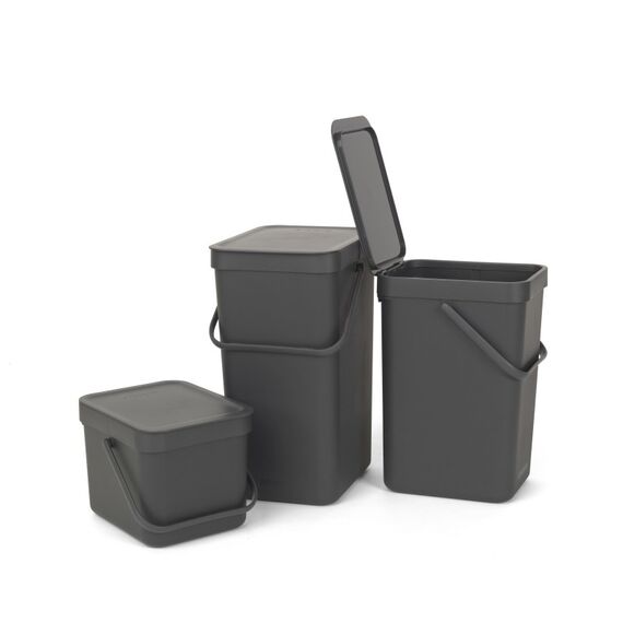 Brabantia 109720 Mülleimer 6 l Rechteckig Grau, 2 image