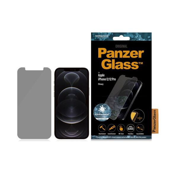 PanzerGlass ® Privacy Displayschutz iPhone 12 | 12 Pro | Standard Fit
