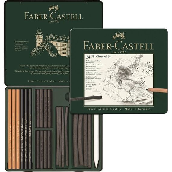 Faber-Castell PITT Kohlestift 24 Stück(e) Anthrazit