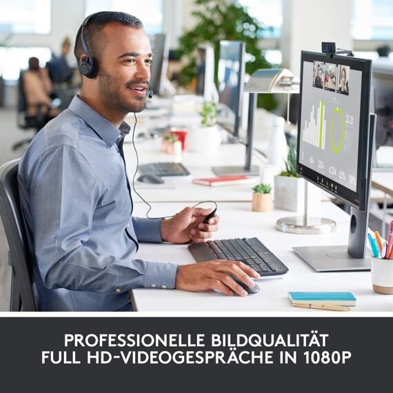 Logitech C920 Pro HD Webcam 3 MP 1920 x 1080 Pixel USB Schwarz, 2 image