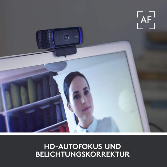 Logitech C920 Pro HD Webcam 3 MP 1920 x 1080 Pixel USB Schwarz, 3 image