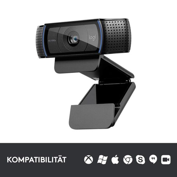 Logitech C920 Pro HD Webcam 3 MP 1920 x 1080 Pixel USB Schwarz, 5 image