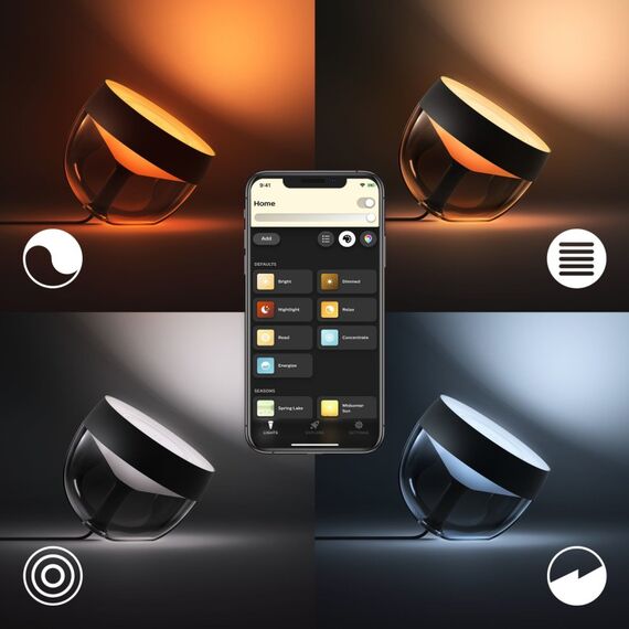 Philips Hue White and Color ambiance Iris Tischleuchte schwarz, 8 image