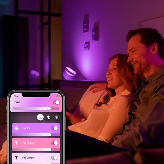 Philips Hue White and Color ambiance Iris Tischleuchte schwarz, 10 image