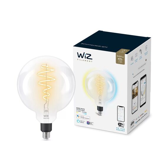 WiZ Filament-Lampe in Kugelform, transparent, 40 W G200 E27, 2 image