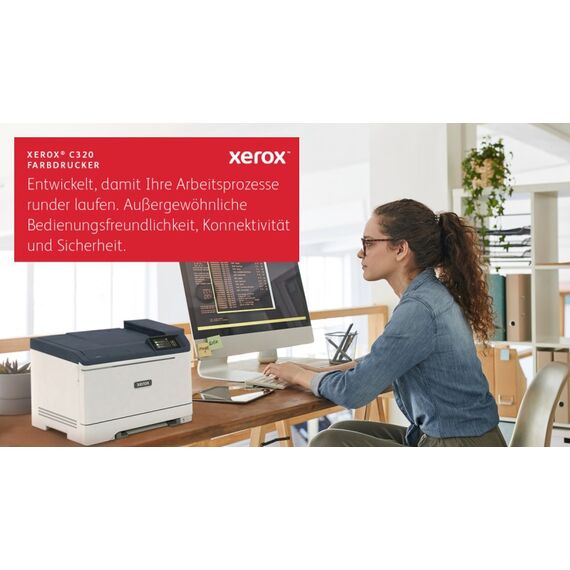 Xerox C320 A4 33 Seiten/Min. Wireless-Duplexdrucker PS3 PCL5e/6 2 Behälter Gesamt 251 Blatt, 6 image