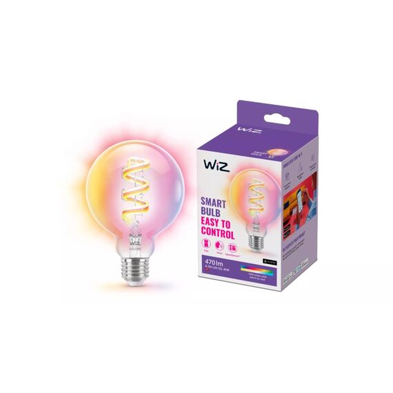 WiZ Filament-Lampe in Kugelform, transparent, 40 W G95 E27, 2 image